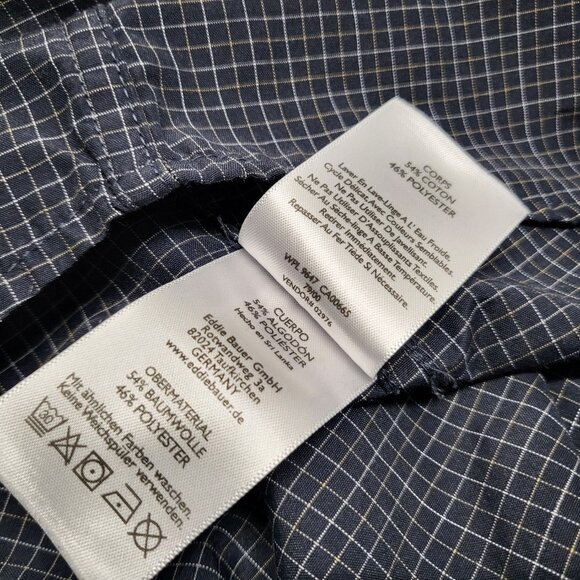 Eddie Bauer Shirt Button Up Mens Medium Relaxed Fit Long Sleeve Wrinkle Free - Picture 11 of 16